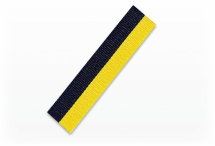 Kort medaljband svart/gul
