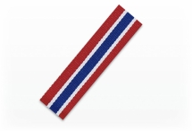 Kort medaljband röd/vit/blå/vit/röd